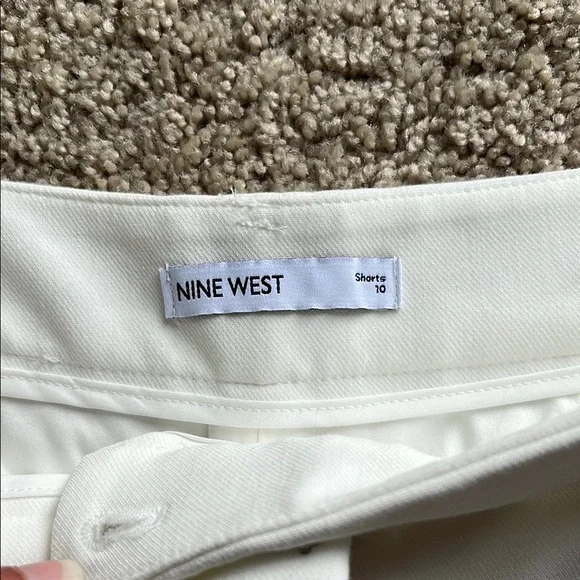 Nine West White High Waist Dress Shorts - Picture 2 of 7